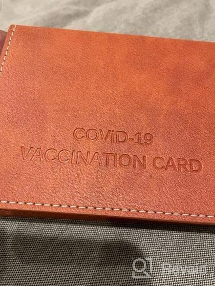 img 1 attached to 👜 Men's Leather Vaccination Wallet - Protect Your Vaccines, Practical Accessories review by Davon Clark