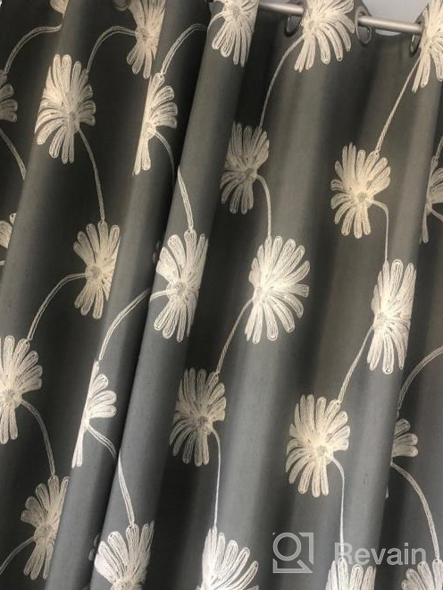 img 1 attached to Enhance Your Home With VOGOL'S Elegant Beige Floral Embroidered Sheer Curtains - Perfect For Living Room And Bedroom Windows review by Eric Currie