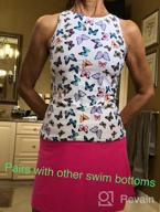 img 1 attached to Women High Neck Tankini Swimsuit Athletic Two Piece Bathing Suit With Boy Shorts review by Roderick Reynolds