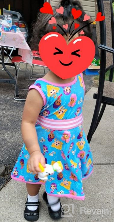 img 1 attached to 👗 Bubble Guppies Toddler Girls Fit and Flare Dress: Cute & Comfortable Style for Your Little One review by Melinda Coleman