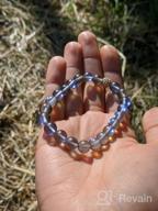 img 1 attached to 🧜 Mystic Glowing Mermaid Glass Bracelet - Moonstone Beaded Stretch Bracelet with Zircon Crystal Beads - Summer Love Collection review by Ricky Gilbert