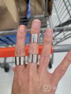 img 1 attached to Silver Plated Adjustable Brushed Metal Tube Knuckle Ring Set Of 3 - Spinningdaisy review by Steven Ross