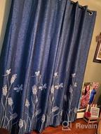 img 1 attached to Melodieux Wheat Embroidery Linen Textured Curtain For Living Room Bedroom, Rustic Farmhouse Style Flax Drape Grommet, Navy/Blue, 52 By 84 Inch (1 Panel) review by Justin Boisvert