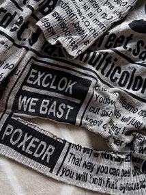 img 7 attached to Halloween-Ready Newspaper Print Sweater By Ellazhu - Long Sleeve, Pullover & Oversized!