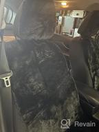 img 1 attached to Experience Ultimate Comfort And Style With Carbella Black Sheepskin Car Seat Covers - Luxurious Faux Fur Front Seat Covers For Cars, Trucks, And SUVs! review by Pat Haberman
