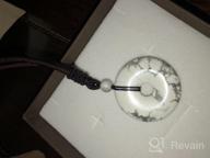 img 1 attached to Circle Donut Pendant Necklace With Semi-Precious Stones By AMORWING review by Stephanie Thompson