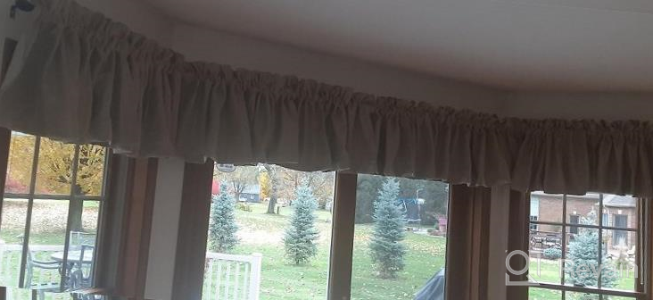 img 1 attached to H.VERSAILTEX Charcoal Gray Blackout Linen Textured Thick Curtain Valance For Kitchen/Bathroom/Laundry - (1 Panel) Privacy Window Valance With Rod Pocket Casual Curtain, 52X18 Inch review by Danielle Hart