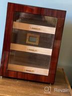 img 1 attached to Cigar Aficionados Rejoice: Woodronic'S Digital Humidor Cabinet For 100-150 Cigars, Spanish Cedar Lining, And 2 Crystal Gel Humidifiers In A Glossy Ebony Finish - Perfect Gift For Fathers! review by Stephen Ball