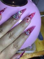 img 1 attached to Get Glamorous Nails With LoveOurHome'S Premium Acrylic Nail Kit - 600 Soft Gel X Short Almond Tips And Iridescent Glitter Powder! review by Amanda Harrell