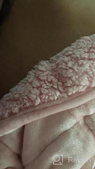 img 1 attached to Wemore Sherpa Fleece Weighted Blanket For Adult, 15 Lbs Dual Sided Cozy Fluffy Heavy Blanket, Ultra Fuzzy Throw Blanket With Soft Plush Flannel Top, 60 X 80 Inches Pink On Both Sides review by Tara May