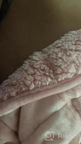 img 5 attached to Wemore Sherpa Fleece Weighted Blanket For Adult, 15 Lbs Dual Sided Cozy Fluffy Heavy Blanket, Ultra Fuzzy Throw Blanket With Soft Plush Flannel Top, 60 X 80 Inches Pink On Both Sides