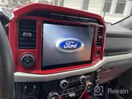 img 1 attached to Red Voodonala Center Console Dashboard Navigation Panel Cover For Ford F150 2021+ - Interior Decoration And Exterior Accessory, 1 Piece review by Charles Long