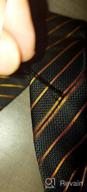 img 1 attached to Be Distinguished And Sophisticated With DiBanGu Men'S Silk Woven Stripe Tie Set For Formal Occasions review by Robert Tyus