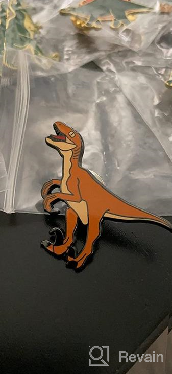 img 1 attached to 🌟 Dinosaur Pins for Backpacks: Discover the Jurassic Dinosaur Enamel Pin Set - Cute and Adorable! review by Christine Ellis