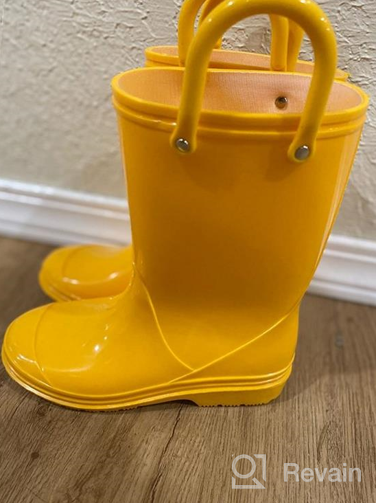 img 1 attached to Kids Waterproof 👦 Boys' Shoes: Rainboot Handles Included review by Nick Tucker