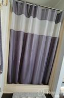 img 1 attached to Transform Your Bathroom With UFRIDAY Black And White Shower Curtain - 72X72 Inch, Machine Washable Fabric With Mesh Top Window! review by Kimoni Parson