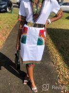 картинка 1 прикреплена к отзыву Bohemian Dashiki Midi Dresses For Women - Traditional African Attire With Vintage Ethnic Tribal Style - SheKiss от John Bones