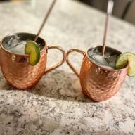 img 1 attached to Handcrafted Moscow Mule Mugs & Beer Glasses Set With Copper Accessories - Perfect Gift For Any Occasion! review by Sally Reynolds