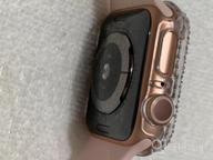 img 1 attached to Surace 41mm Apple Watch 8 & 7 Case with Screen Protector - Crystal Diamond Tempered Glass Cover (5 Packs) review by Mitch Wright