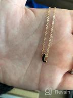 img 1 attached to Dainty Tiny Initial Necklace: Personalized 14K Gold Plated Letter Pendant for Women, Girls, and Children review by Timothy Bobbert