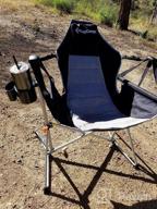 img 1 attached to KingCamp Aluminum Alloy Adjustable Back Swinging Folding Rocking Chair With Pillow Cup Holder, Recliner For Outdoor Camping, Travel, Sport Games, Lawn Concerts & Backyard review by Dave Sapp