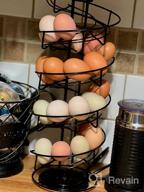 img 1 attached to Sleek And Stylish Egg Skelter: Spiral Design Stainless Steel Dispenser Rack For Convenient Storage And Display In Silver review by Brian Faxon