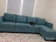 img 1 attached to Transform Your Living Space With A Chic Grey Modular Sectional Sofa And Ottoman Set From HONBAY review by Robert Smith