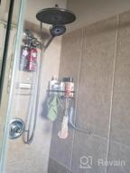 img 1 attached to Ultimate Shower Experience: High-Pressure Rainfall Shower Head With Handheld Combo And Height Adjustable Extension Arm In Matte Black And White Panel review by Nate Ducey