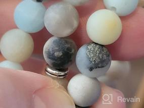 img 6 attached to Браслет GVUSMIL Yoga Charm: браслет и ожерелье из 108 бусин мала с натуральными драгоценными камнями 8 мм, идеально подходит для женщин и мужчин, ювелирные изделия из натуральных драгоценных камней