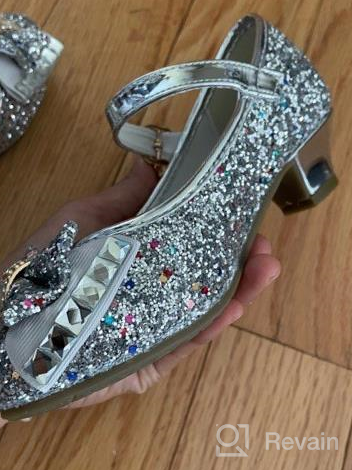 img 1 attached to JerrisApparel Princess Costume Wedding Silver 👑 Girls' Shoes: Royal Elegance for Little Princesses review by Heather Hale