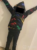 img 1 attached to Parent's Pick: HZXVic Dinosaur Sweatshirt Pullover 🦖 Black 6T - Trendy Boys' Fashion Hoodie & Sweatshirt review by Aaron Martin