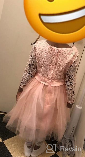 img 1 attached to Stunning Flower Dress with 🌸 Tulle Sleeves - Perfect Communion Girls' Clothing review by Robert Layne