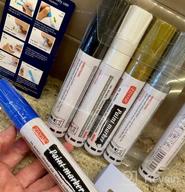 img 1 attached to ZEYAR Paint Markers, Jumbo Size, Chisel Point, Premium Waterproof & Smear Proof Ink, Aluminum Barrel, Great On Plastic, Wood, Rock, Metal And Glass For Permanent Marking (1 Black & 2 White) review by Miranda Warren