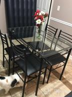 img 1 attached to VECELO Black Dining Table Set with 4 Chairs [Includes 4 Placemats] - Enhanced SEO review by John Campos