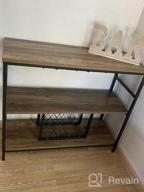 img 1 attached to Industrial Rustic Wine Rack Table With Glass Holder And Storage Cabinet - FOLUBAN Oak Wood And Metal Bar Buffet review by Gucci Breeze