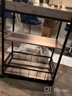 img 1 attached to Rustic Industrial Bar Cart - Haotian FKW56-HG Myra Mobile Kitchen Serving Trolley review by Walter Devarakonda