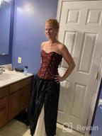 img 1 attached to Get Edgy And Flattering: Charmian'S Spiral Steel Boned Steampunk Gothic Bustier Corset With Chains For Women review by Tara Cooper