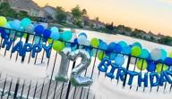 img 1 attached to Eco-Friendly Happy Birthday Balloon Banner - 16-Inch Mylar Foil Letters Sign Bunting For All Ages - Reusable Party Decorations And Supplies For Girls, Boys, And Adults review by Matt Dyen
