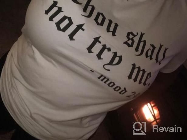 img 1 attached to Women'S Thou Shall Not Try Me T-Shirt - Letter Print Tee Top With Pocket Sweatshirt review by Terry Basri