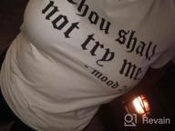 img 1 attached to Women'S Thou Shall Not Try Me T-Shirt - Letter Print Tee Top With Pocket Sweatshirt review by Terry Basri
