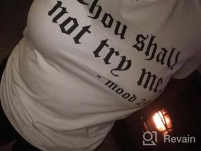 img 5 attached to Women'S Thou Shall Not Try Me T-Shirt - Letter Print Tee Top With Pocket Sweatshirt