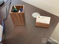 img 1 attached to MaxGear Walnut Pen Holder: Premium Desk Accessories & Workspace Organizers For Home, School & Office review by Lisa Price