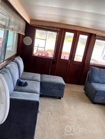img 5 attached to Просторный модульный диван цвета морской волны: большой U-образный секционный диван HONBAY с двусторонним широким шезлонгом, пуфами и местом для хранения для гостиной или офиса