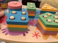картинка 1 прикреплена к отзыву Dreampark Монтессори игрушки для детей 1-2 лет - Деревянные игрушки для сортировки и складывания для мальчиков и девочек - Игрушка для распознавания цветов и форм, развивающая навыки, подарки для детей от 12 до 18 месяцев. от Steven Murray