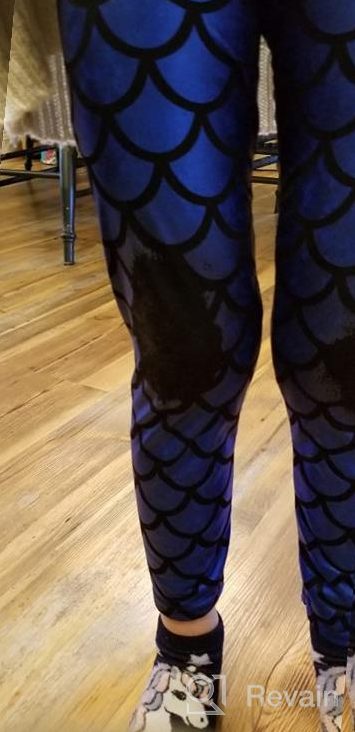 img 1 attached to 🧜 Loxdonz Kids Baby Girls Mermaid Fish Scale Stretch Long Leggings Tight Pants: Sparkle and Swim in Style review by Craig Kimball