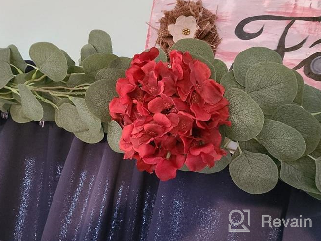 img 1 attached to 2PCS Faux Silk Eucalyptus Garlands - Artificial Greenery Vines For Wedding Backdrop, Wall Decor And Flower Arrangements review by Carl Henderson