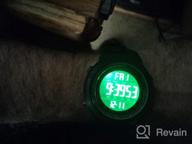 img 1 attached to Tonnier Men'S Outdoor Sports Watch: Dual Time, Stopwatch, Waterproof, LED Backlight & PU Band review by Amanda Rochon