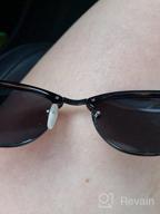 img 1 attached to SUNGAIT Polarized Half Frame Retro Sunglasses - Classic Style For Optimal Sun Protection review by Diztymewntu Sacra