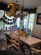 img 1 attached to 40Th Birthday Decorations Kit For Men & Women 40 Years Old Party, NO Assembly Required - Black Gold Happy Birthday Banner, Hanging Swirls, Circle Dots Hanging Decoration, Number 40 Table Confetti review by Bobby Porter