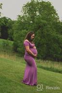 img 1 attached to Elegant Off-Shoulder Molliya Maternity Maxi Dress For Stylish Photoshoots review by Morgan Ostwalt